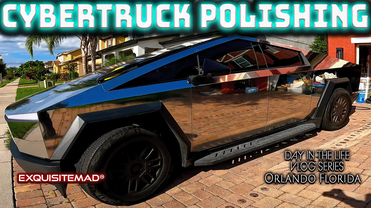 EXQUISITEMAD® Cybertruck Polishing in Orlando | Stunning Tesla Shine & SpaceX Launch Adventure!