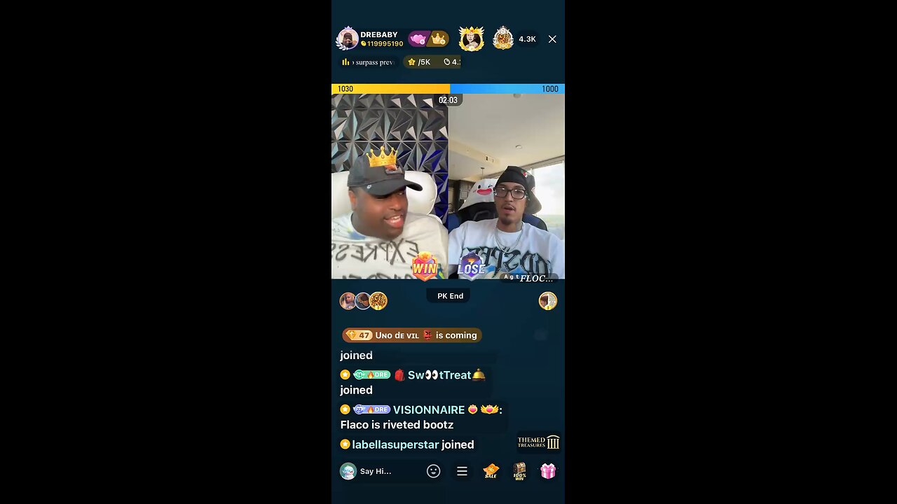 Drebaby and flock have a sit down