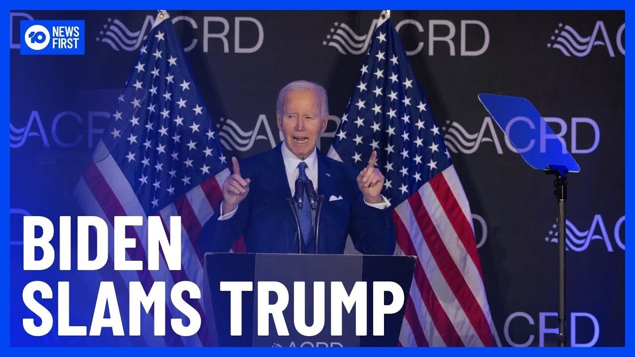 Former US President Joe Biden Slams Trump in First Public Address Since Leaving Office | 10 News Fir