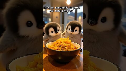 It's so wonderful to have two cute penguins~