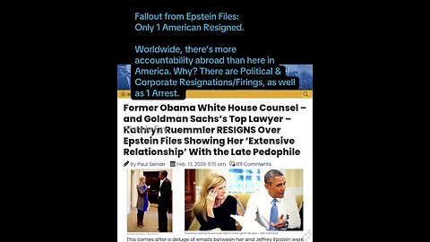 Epstein Files: Worldwide, there’s more accountability abroad than here in America. Why?