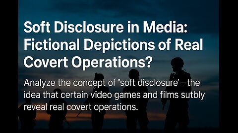 Soft Disclosure in Media: Fictional Depictions of Real Covert Operations?