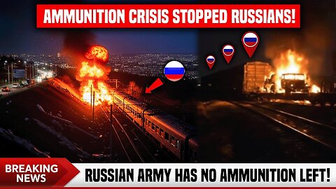 BREATHTAKING FOOTAGES! Ukraine's Hundreds of Kamikaze Drones Bombed Train Carrying Putin's Last Hope