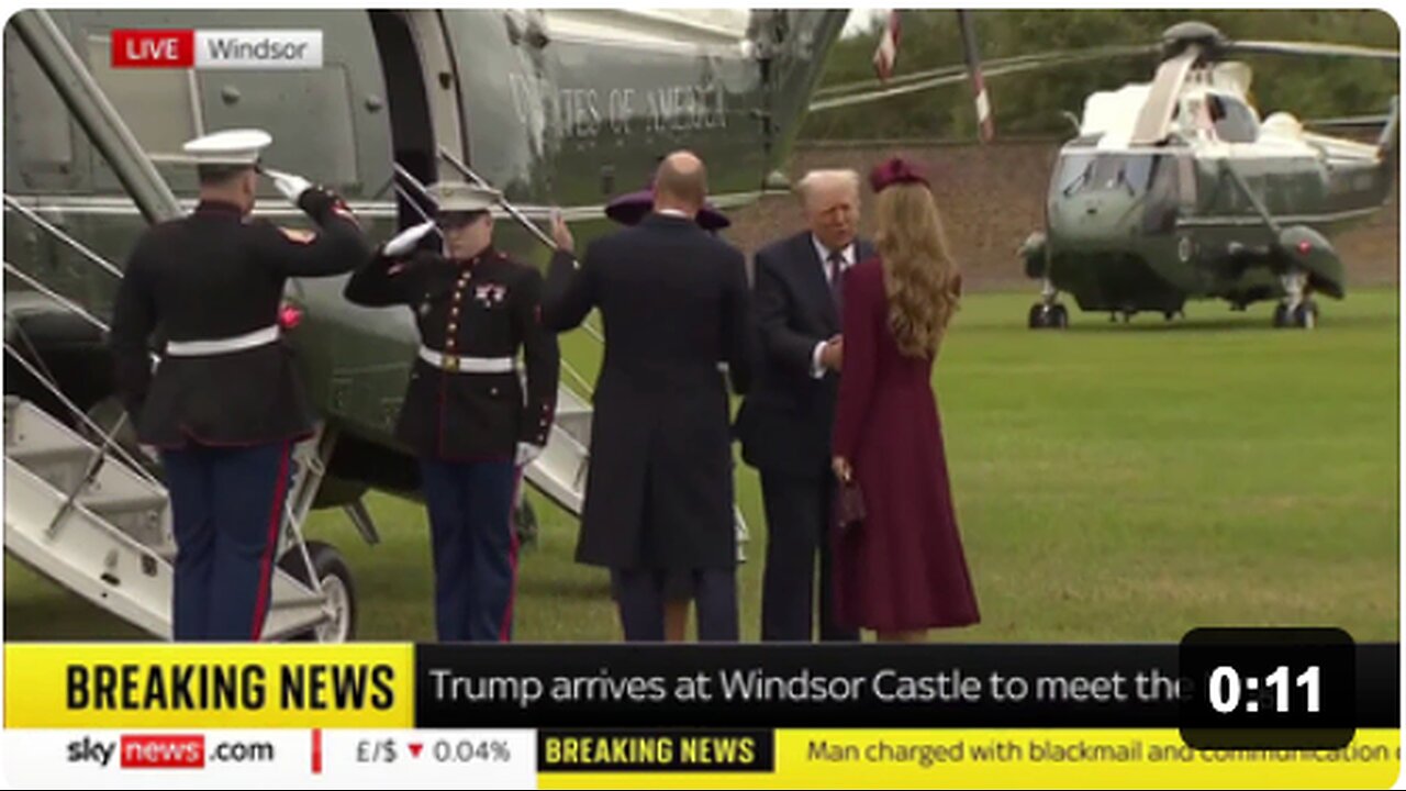 Prince William welcomes Short Trump to the UK