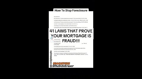 41 laws that prove your mortgage is fraud