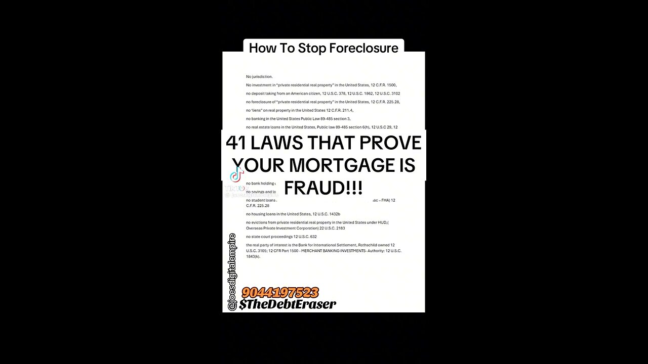 41 laws that prove your mortgage is fraud