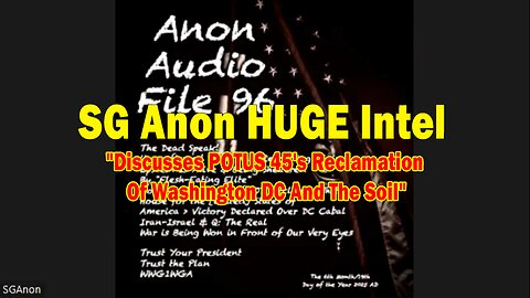 SG Anon HUGE Intel 06.21.25: "Discusses POTUS 45's Reclamation Of Washington DC And The Soil"