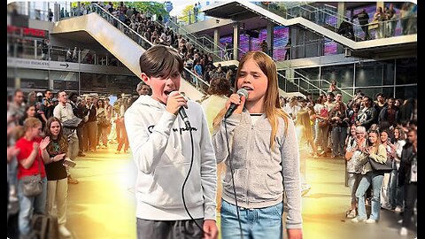 2 KIDS SINGING DIE WITH A SMILE BY LADY GAGA