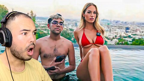 Kalkazian reacts N3ON | N3on & Sky Bri Answer SPICY Questions In The Pool!