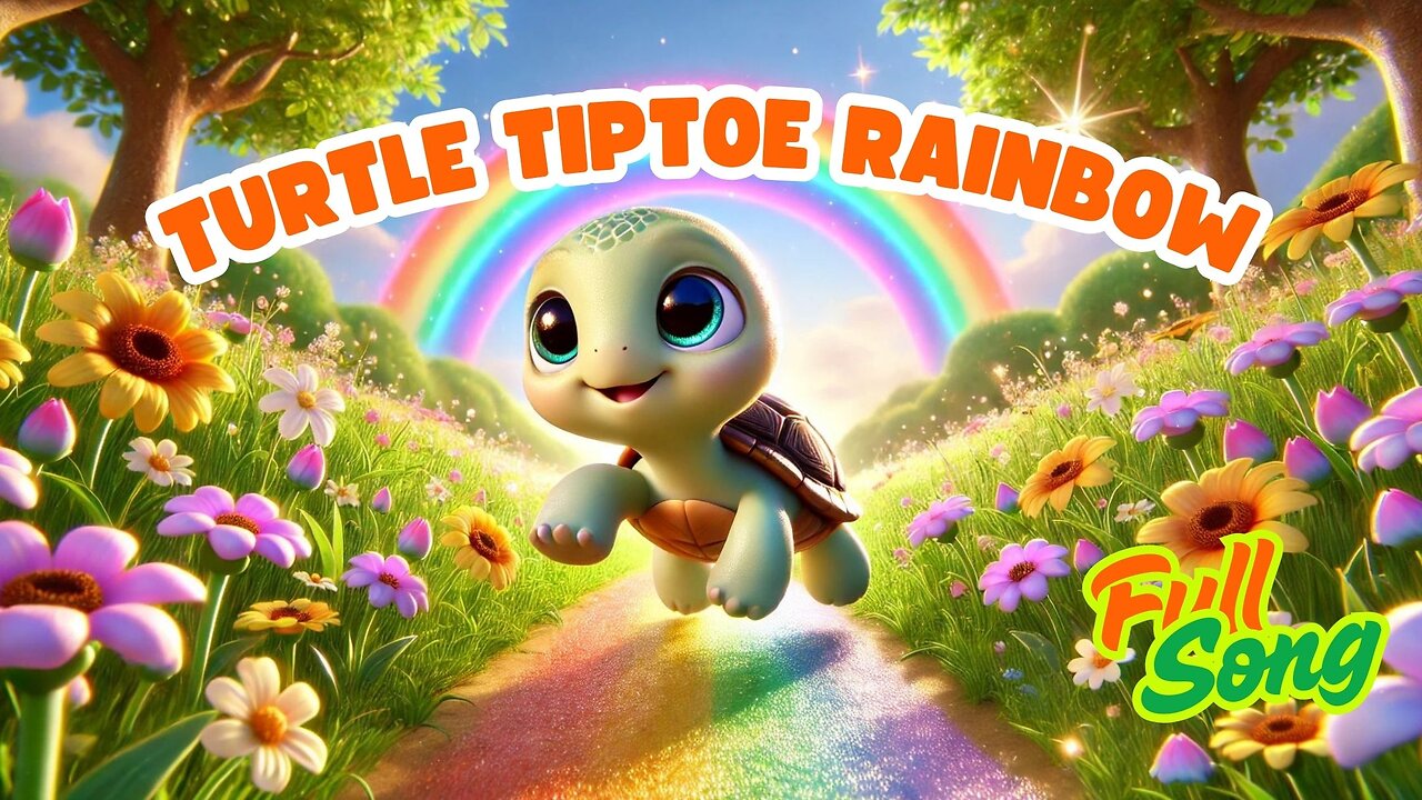 Turtle Tiptoe Rainbow 🐢🌈 | Gentle Color Nursery Rhyme for Kids