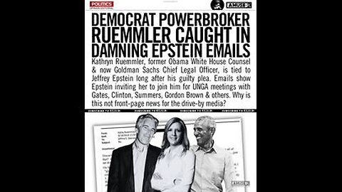 DEMOCRAT POWER BROKER RUEMMLER 📩 CAUGHT IN DAMNING EPSTEIN EMAILS