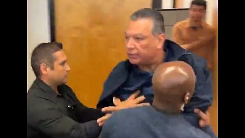 US Senator Alex Padilla Is Assaulted At Kristi Noem Press Conference