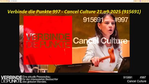 Verbinde die Punkte 997 - Cancel Culture 21.o9.2025 (915691)
