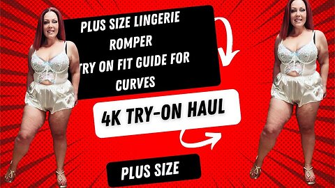 Plus Size 4k Transparent Embroidered Mesh Underwired One Piece Babydoll Lingerie Romper Try On