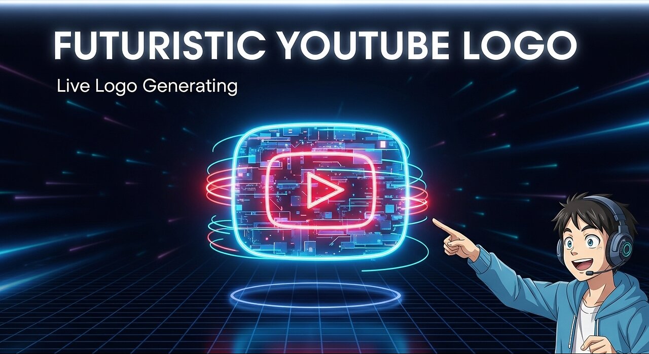 Futuristic YouTube Logo Design Concepts Live Logo Generating 2