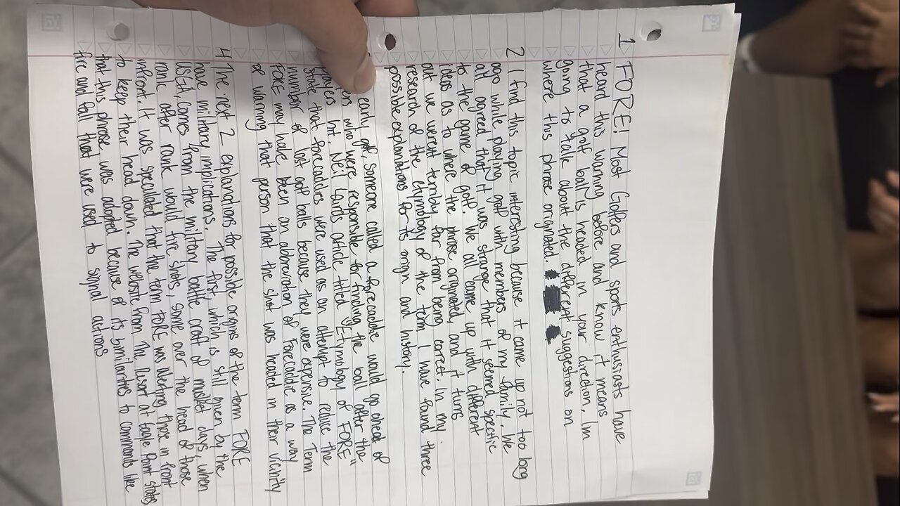 History of the word “FORE”