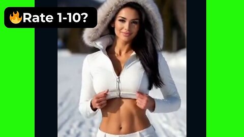 🔥 Rate This White Cropped Ski Jacket & Abs 1-10? | Supermodel Winter 4K
