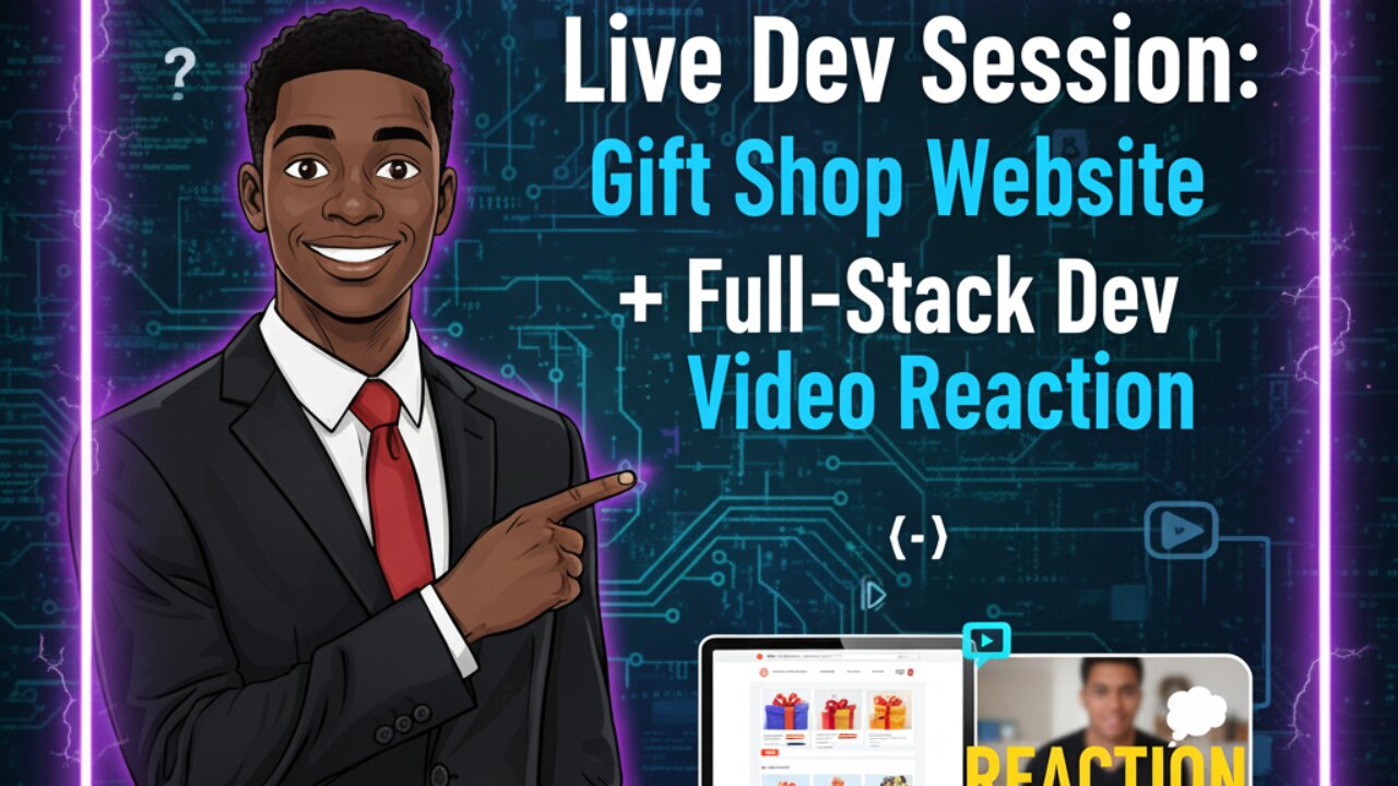 Live Dev Session: Gift Shop Website + Full-Stack Dev Video Reaction