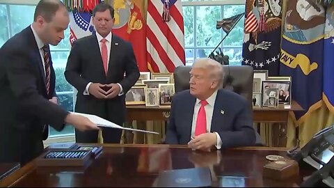 President Donald J. Trump signs a Proclamation commemorating the 90th