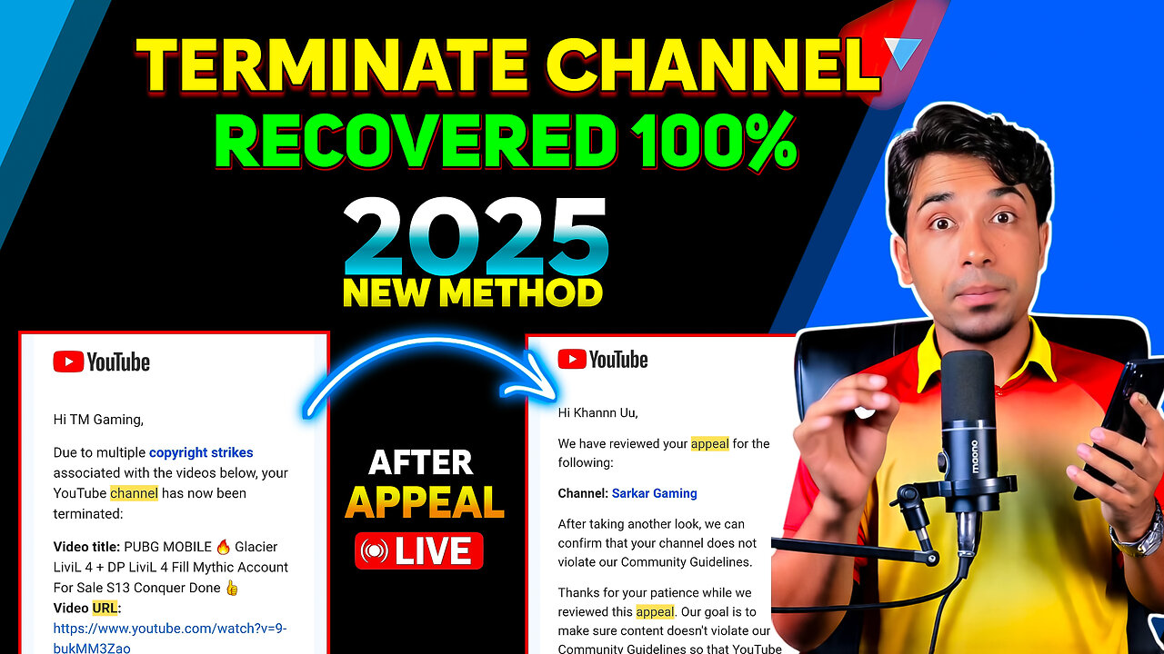 Channel Recovered 101% ✅️ Delete YouTube channel ko Wapas kaise laye | recovery repeated violations