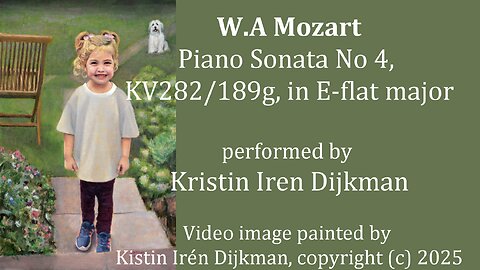 W A Mozart Piano Sonata No 4, KV282/189g in E-flat major, played by Kristin Irén Dijkman