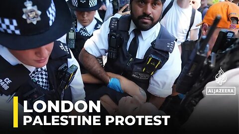 London police arrest 55 for supporting banned Palestine Action group