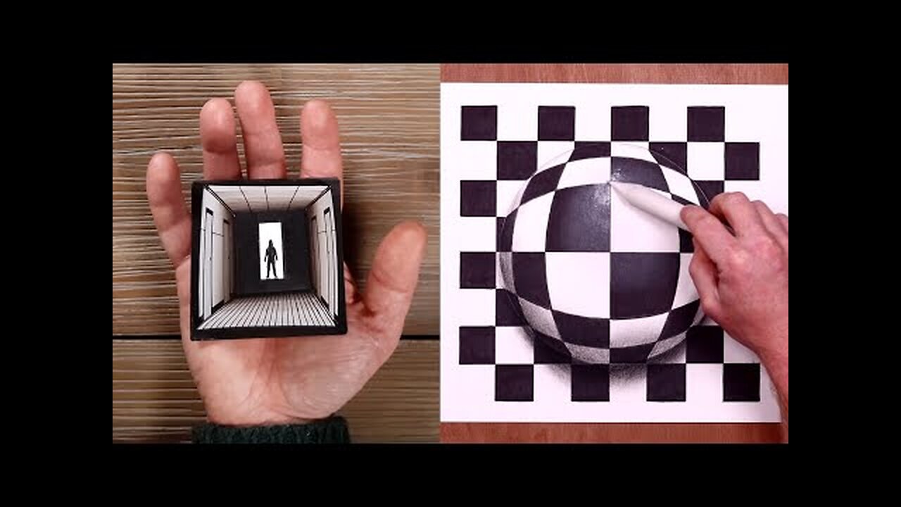 How to Draw - Easy 3D Perspective Illusion Art