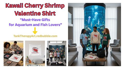 Kawaii Cherry Shrimp Valentine Shirts - Funny Aquarium Lover Gift