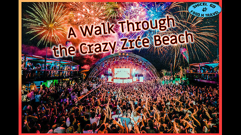 🎉 A Walk Through the Crazy Zrće Beach 🇭🇷 | Croatia’s Ultimate Party Destination in 4K