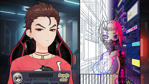 Cyber Oni Momoko – Twitch Art Timelapse ✍️