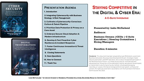 Staying Competitive in the Digital & Cyber Era: An Organizational Priority