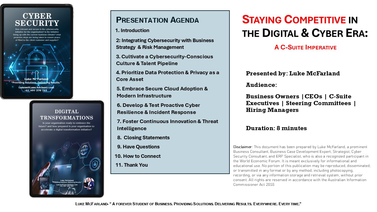 Staying Competitive in the Digital & Cyber Era: An Organizational Priority