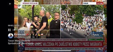 Poland : March for young woman killed by migrant 06/07/2025