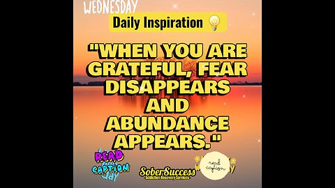 🗣Gratitude Is The Key To An Abundant Life‼️❤️ #DailyInspiration #MorningQuote #SoberCoach #Quotes