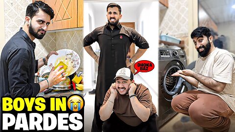 Boys Cooking and Cleaning in pardes first time😭Shazi ditched again😡