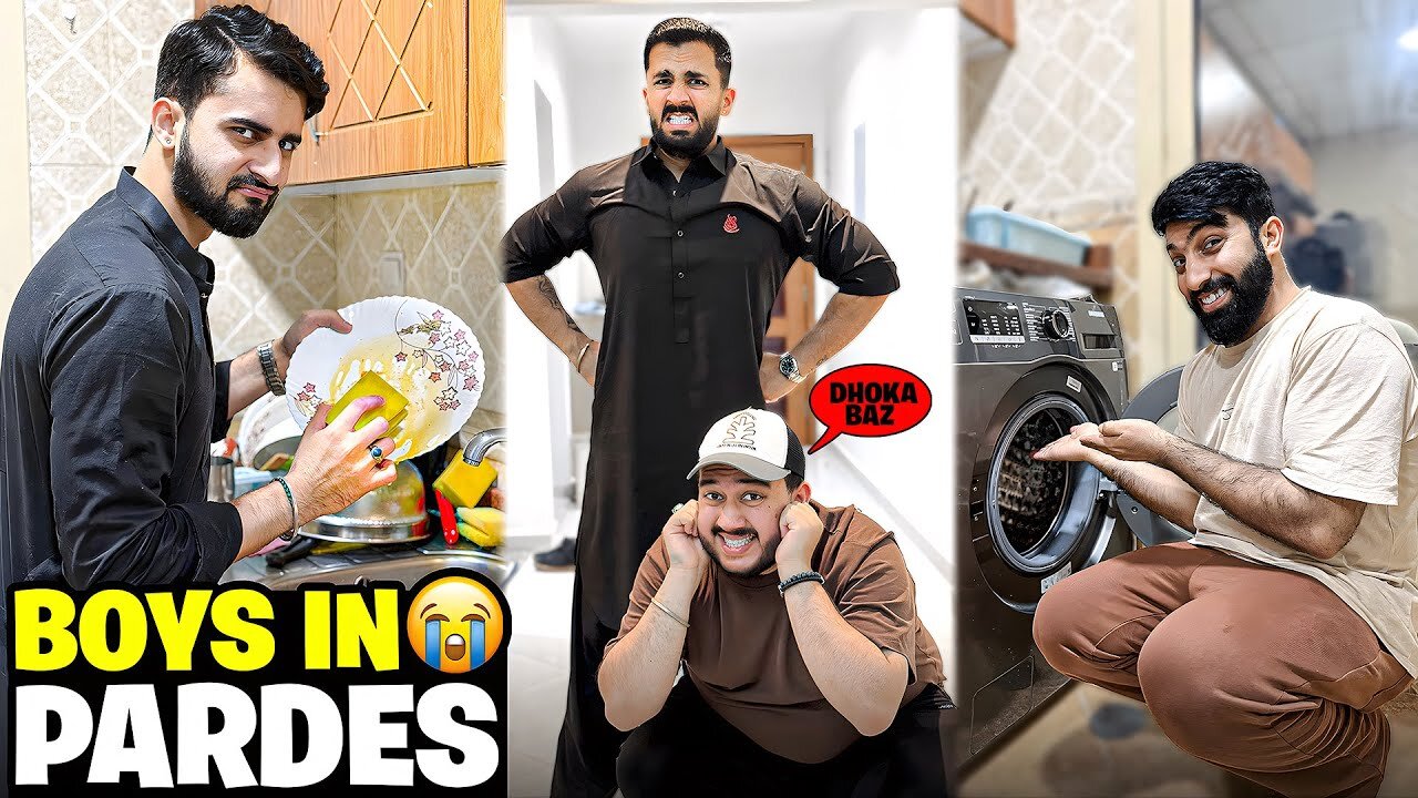 Boys Cooking and Cleaning in pardes first timešShazi ditched againš”