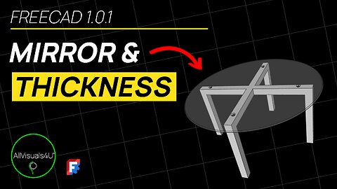 ⏱ TIMELAPSE 🍹 3D Table Design - FreeCAD Thickness - FreeCAD Polar Pattern Tutorial - FreeCAD Mirror