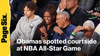 Barack and Michelle Obama appear courtside at 75th NBA All-Star Game