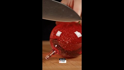 satisfying glass fruit cutting ASMR video