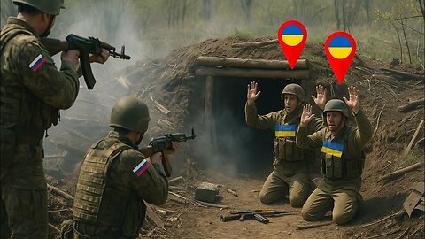 Rare Footage: 2 Russian Soldiers Capture Ukrainian Bunker