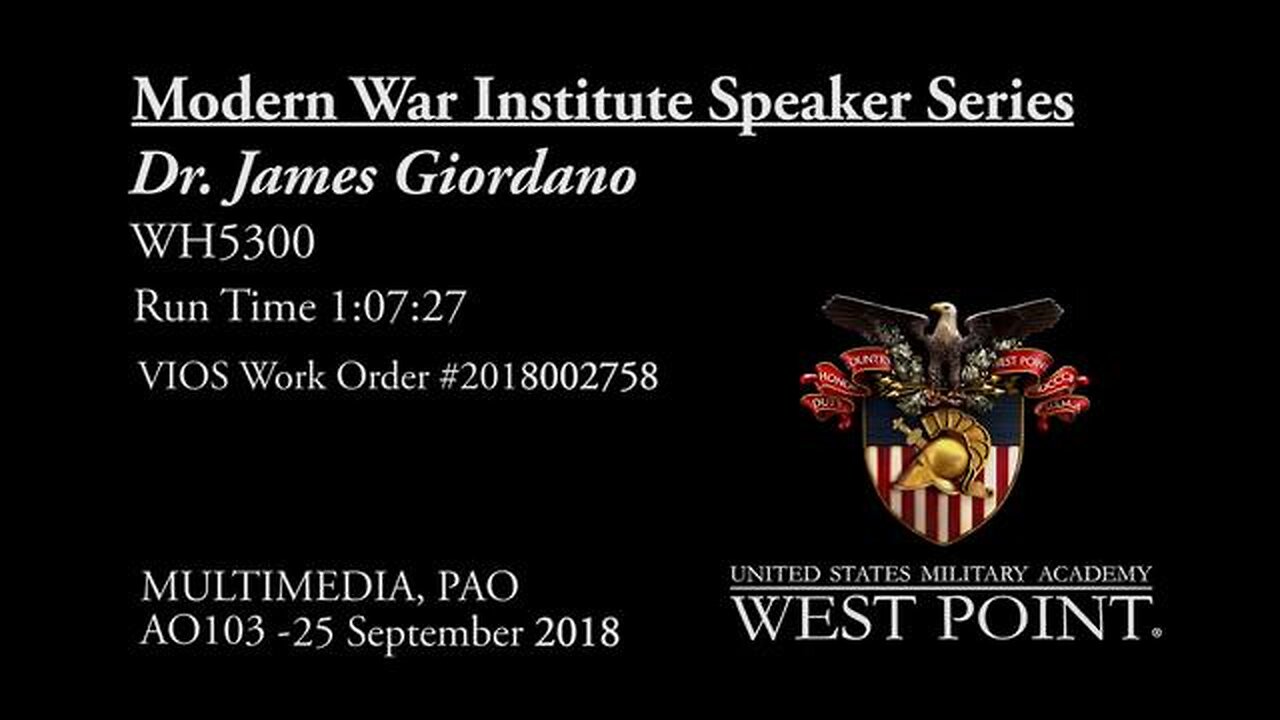 2018 DR. JAMES GIORDANO SPEAKS ON NANO-TECH AND BIO-TECH WARFARE