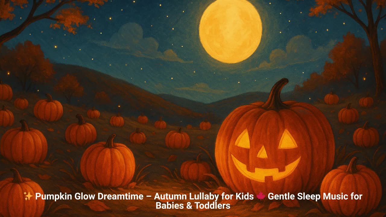 ✨ Pumpkin Glow Dreamtime – Autumn Lullaby for Kids 🍁 Gentle Sleep Music for Babies & Toddlers