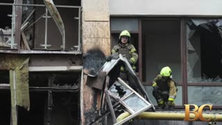 Russia launches a major aerial attack on Kyiv hours before high-level talks on support for Ukraine