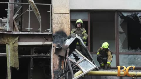 Russia launches a major aerial attack on Kyiv hours before high-level talks on support for Ukraine
