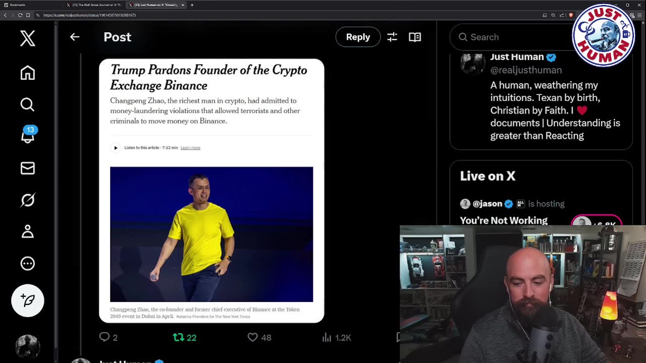 Trump Pardons Binance Founder and CEO Changpeng Zhao