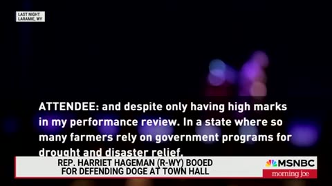 REP. HARRIET HAGEMAN BOOED FOR DEFENDING DOGE AT TOWN HALL