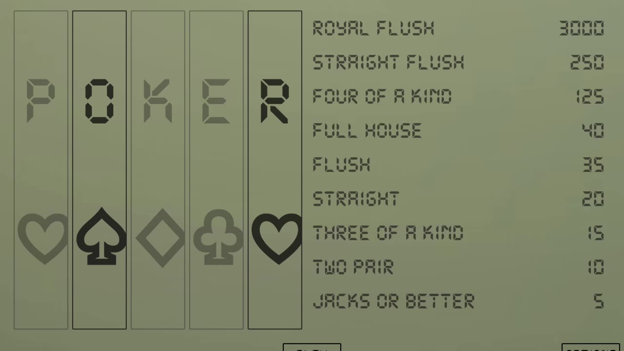 LCD poker - A classic but fun game to pass the time