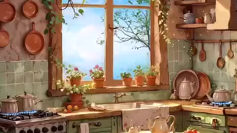 Cozy relaxing video anime
