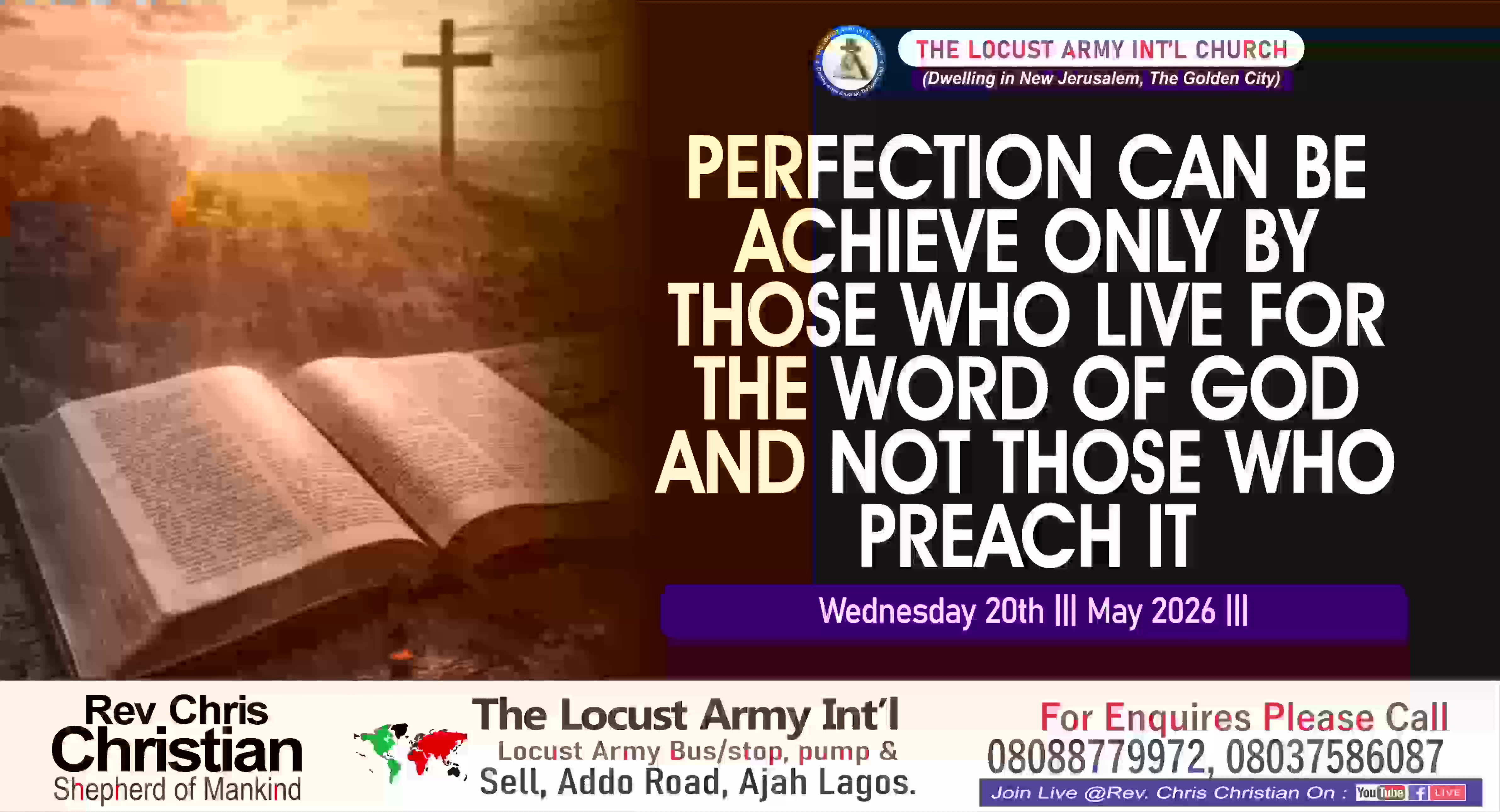 1, Perfection Can Be Achieve Only By Those WHO Live For The Word Of God & Not Those WHO Preach It