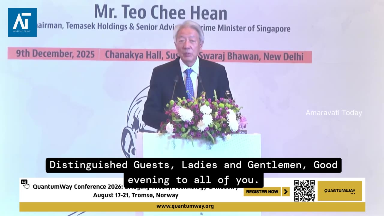 India–Singapore Partnership in a Changing World | Teo Chee Hean | Amaravati Today